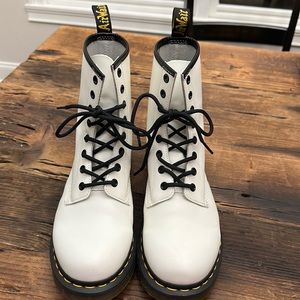 Dr Martens White Combat Boots 1460 style size 9